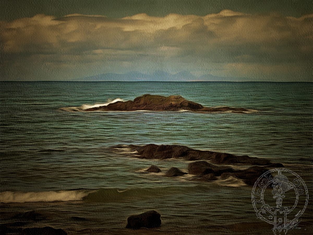Scart Rock and Jura from Machrihanish
