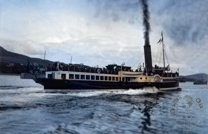 Duchess of Hamilton Paddle Steamer leaving Campbeltown - 2