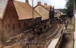 Horses passing the Tartan Kirk