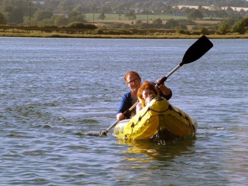 Kimmy Skye and Callum on the River Axe